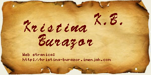 Kristina Burazor vizit kartica